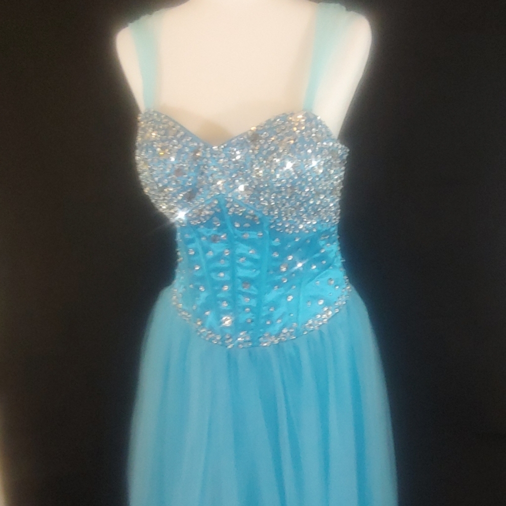 Blue corsetted bodice- By Grace Karin